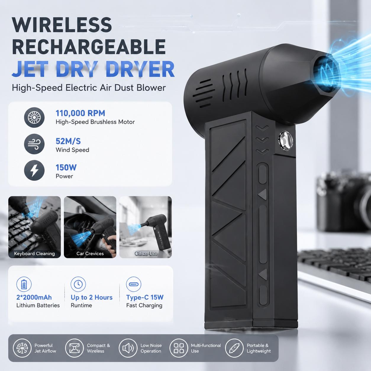 110000 RPM Elektrikli Hava Üfl - Office Of Tech incelemesi ve fiyatı