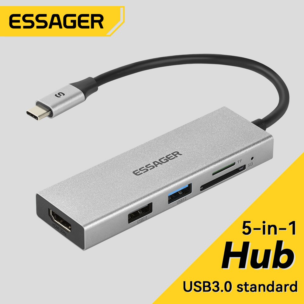 Essager 5 in 1 USB C HUB HDMI- - Docking Station Usb C incelemesi ve fiyatı