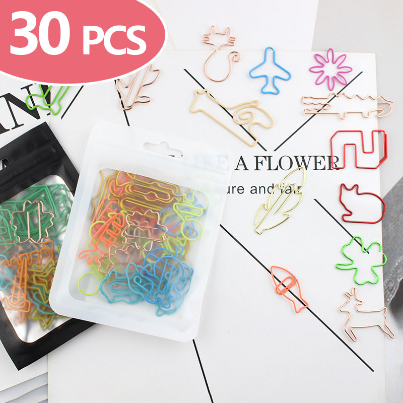 30 adet Kawaii ataşlar yer imi - Office Desk Tech Accessories incelemesi ve fiyatı