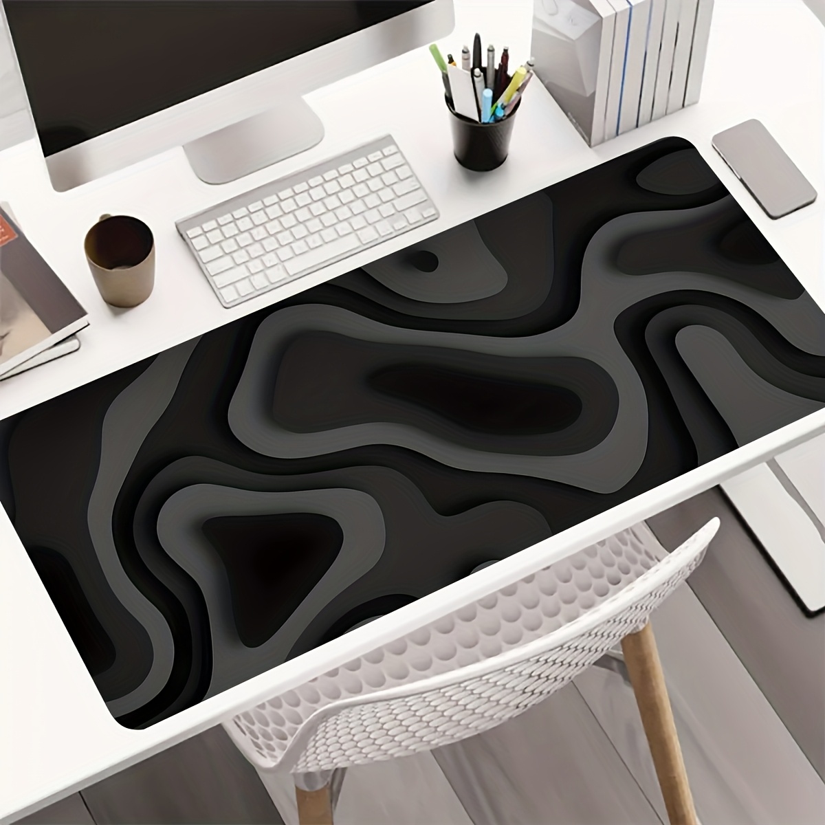 Siyah Gri Döngülü Desenli Büyü - Office Desk Tech Accessories incelemesi ve fiyatı